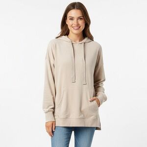 Aerie Beige Hoodie with Drawstrings